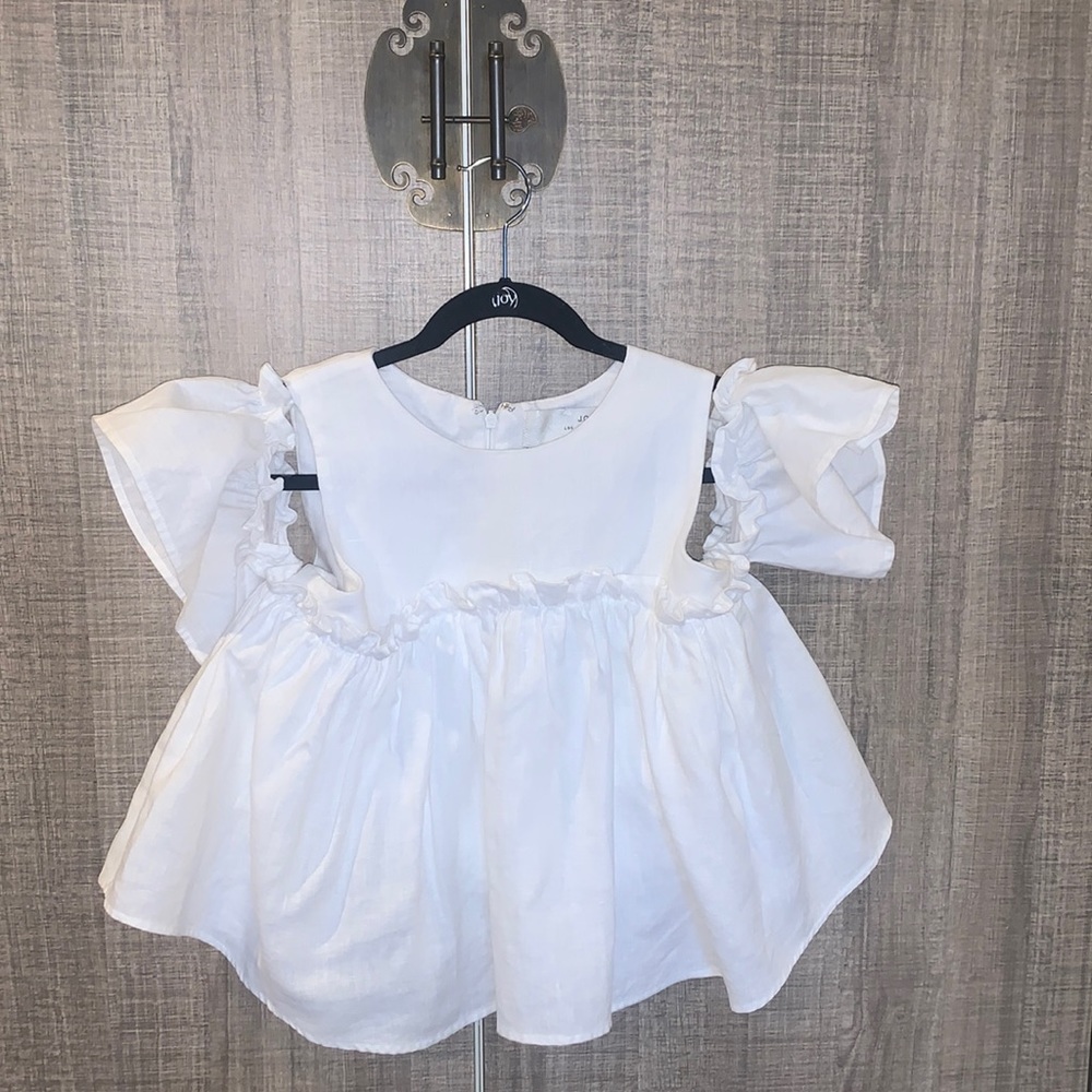 J.O.A. Layered Ruffle Cold Shoulder Top - Picture 4 of 12